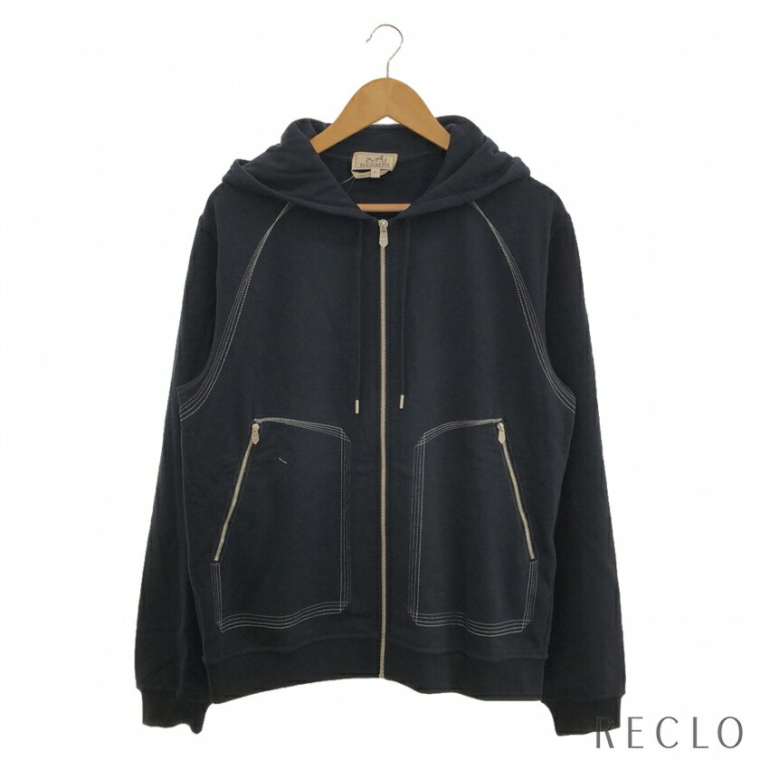 エルメス HERMES メンズパーカー パーカー コットン ネイビー 【中古】のサムネイル