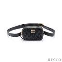ミュウミュウ miu miu MATELASSE マテラッセ ボディバッグ レザー ブラック 5CC568【中古】