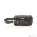 ミュウミュウ miu miu MATELASSE マテラッセ クラッチバッグ レザー ブラック 5BF122【中古】