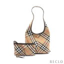 バーバリー BURBERRY ショルダーバッグ キャンバス レザー ベ...(4)