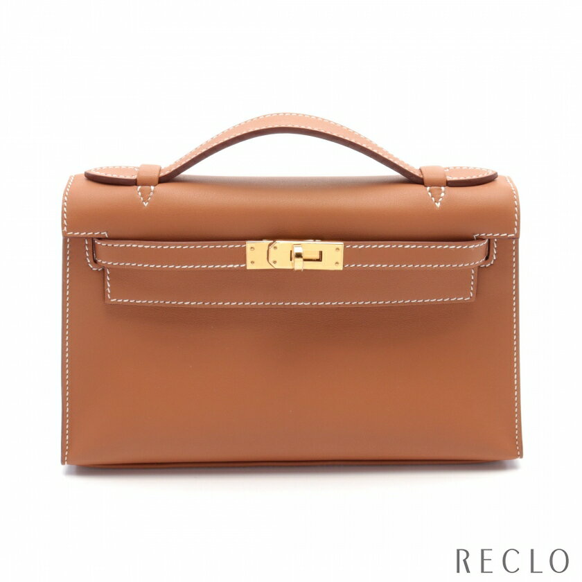 エルメス HERMES ポシェットケリー ミニ ハンドバッグ ヴォースイフト ブラウン ゴールド金具 W刻印 049417CC【中古】のサムネイル