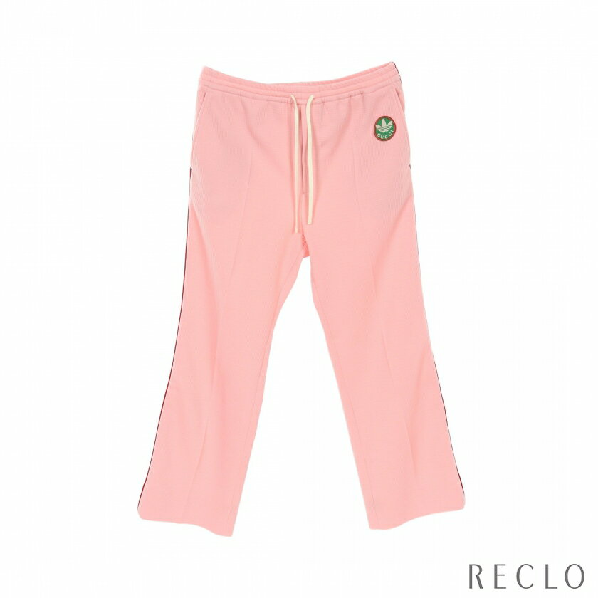 グッチ GUCCI GUCCI × adidas トラックパンツ ジョガーパンツ ピンク 691436【中古】