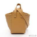 ロエベ LOEWE ハンモックバッグ コンパクト ハンドバッグ レザー イエローブラウン 2WAY A538H13X36【中古】