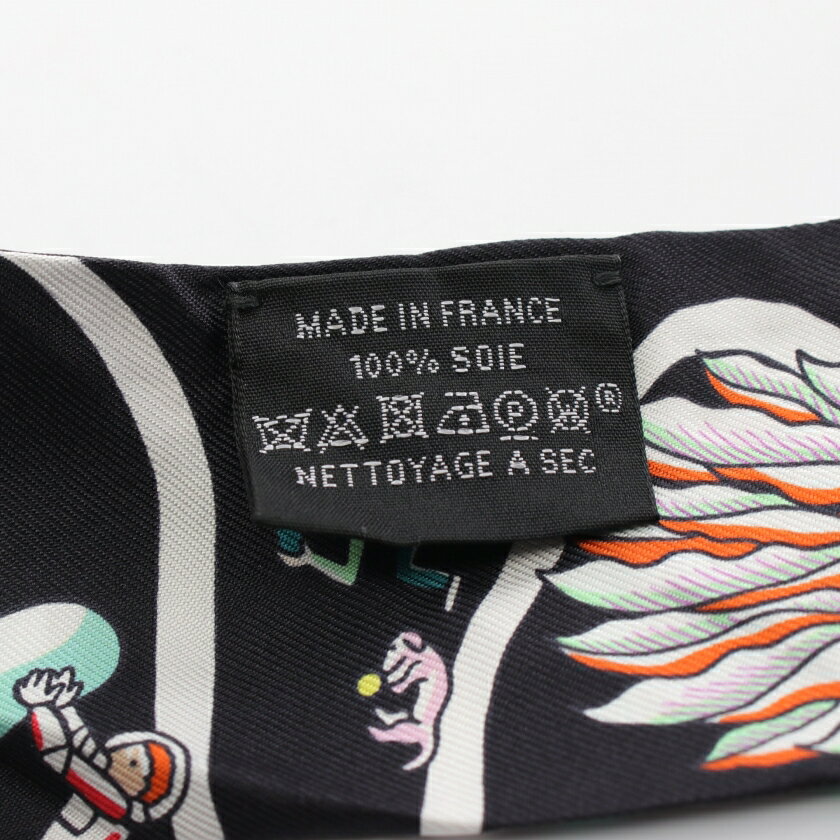 エルメス HERMES ツイリー Exposition Universelle スカーフ シルク ブラック マルチカラー 【中古】