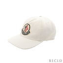 モンクレール MONCLER キャップ ピクセルロゴ コットン ホワイト 3B000140U162034【中古】