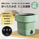 洗濯機 小型 8L 一人暮らし 折りたたみ ミニ洗濯機 バケツ式 脱水機能付き 除菌 ワンタッチ操作 下着 靴下 タオル 小物用 省エネ 自宅 旅行