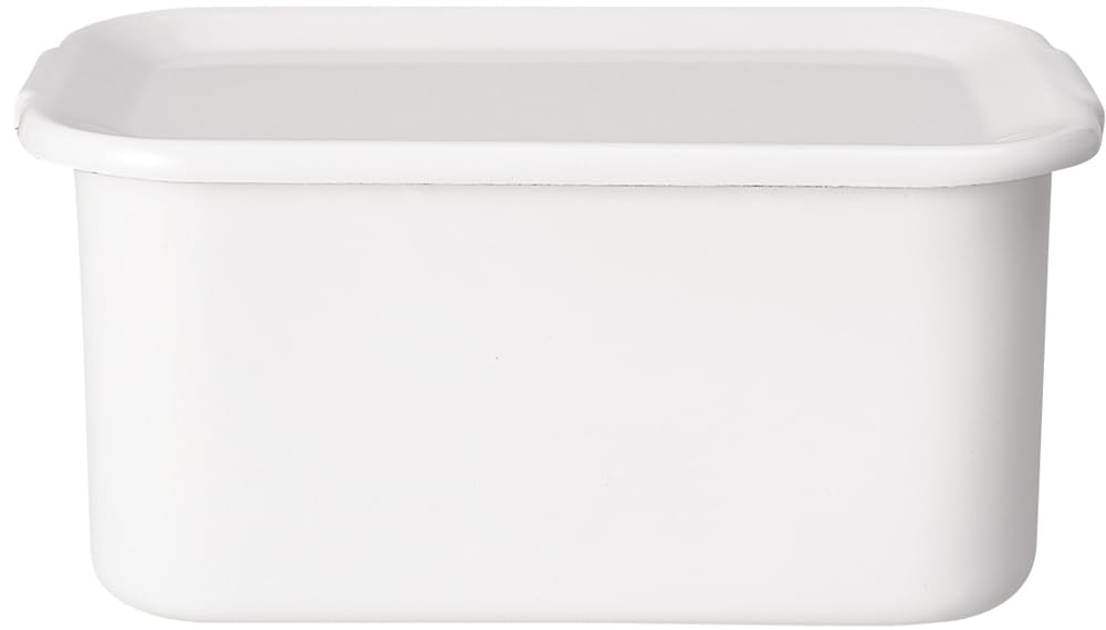 野田琺瑯(Nodahoro) 保存容器 ホーロー 耐熱 角型 レクタングル 深型 LLサイズ 琺瑯蓋付 ホワイトシリーズ 日本製 WFH-LL