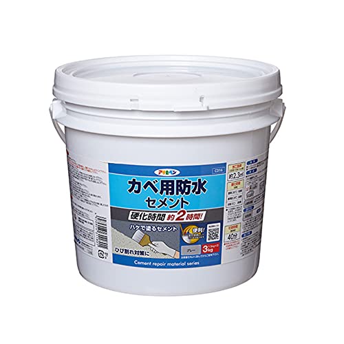 アサヒペン(Asahipen) カベ用防水セメント 3kg グレー系 C016