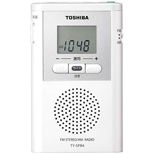 東芝 ワイドFM/AMポケットラジオTOSHIBA TY-SPR4-W