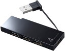 サンワサプライ USB2.0ハブ 4ポート バスパワー 軽量 コンパクト ブラック USB-2H416BK