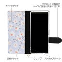 レイ・アウト Xperia 5（SO-01M/SOV41/SoftBank）用 手帳型レザーケース 花柄 ハンドストラップ付（レッド） RT-RXP5EVC1/R 3