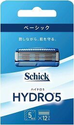 ハイドロ Schick(シック) ハイドロ5 ベーシック 替刃 (12コ入) スキンガード付 5枚刃 ブルー