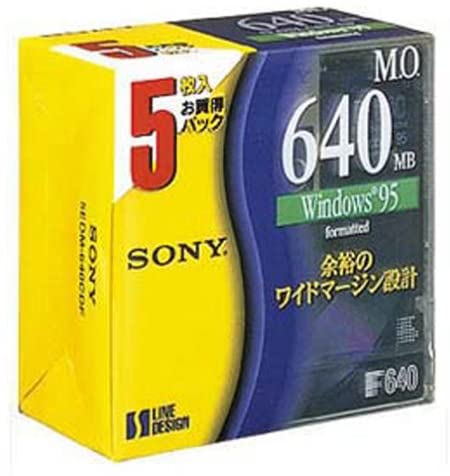 SONY 3.5型MOディスク 5枚 640MB Windowsフ