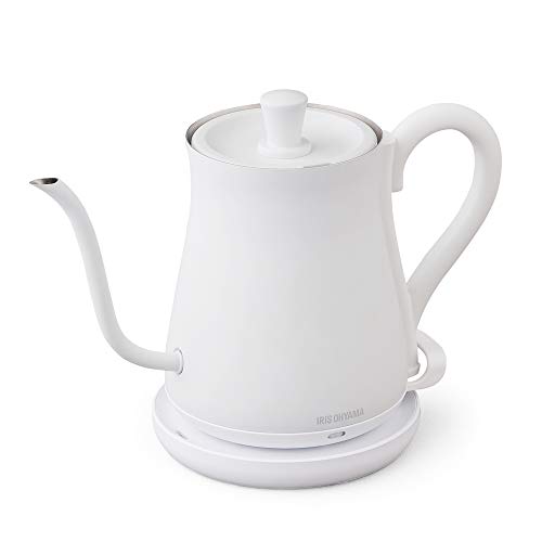 アイリスオーヤマ 電気ケトル ドリップ式 600ml アンティーク調 ホワイト IKE-C600-W 節電対策