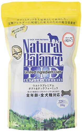 ナチュラルバランス ポテト&ダック 小粒 アレルギー専用 (全犬種/全年齢対応) 1kg