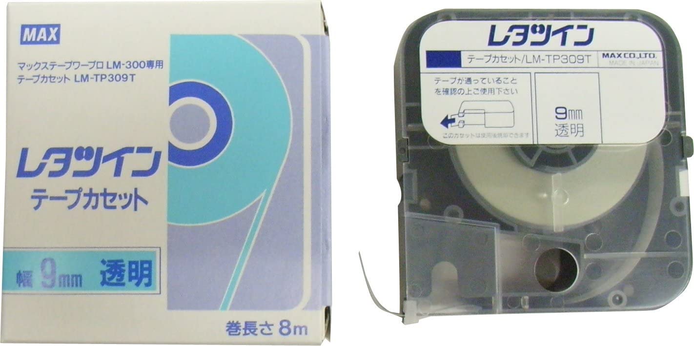 マックス レタツイン用 テープカセット 5mm幅 8m巻 透明 LM-TP305T