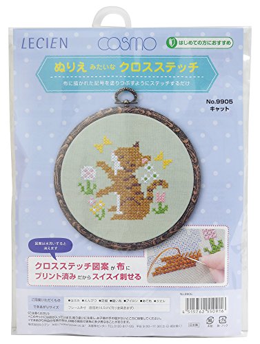 Cosmo LECIEN (ルシアン) 手芸キット ぬりえみたいなクロスステッチ キャット 9905