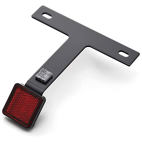 デイトナ(Daytona) バイク用 リフレクター 角度45° アルミ製 スクエアリフレクター ブラック 34496