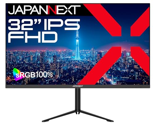 JAPANNEXT 32インチ IPSパネル搭載 フルHD(1920x1080)解像度 液晶モニター JN-IPS32F-HSPC6 HDMI DP USB Type-C(最大65W給電) HDR sRGB:100% 高さ調整 ピボット(縦回転)対応 【