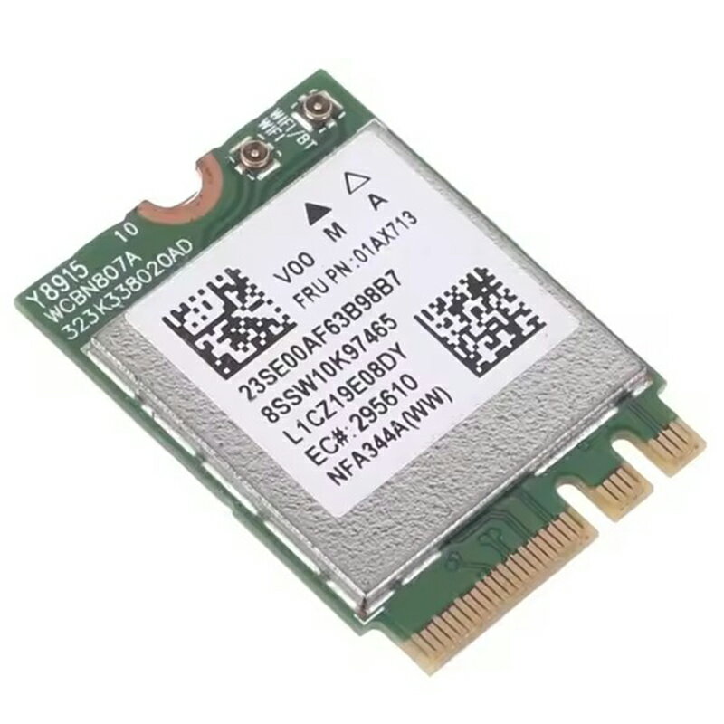 【中古 動作チェック済み】ワイヤレスネットワークカード QCNFA344A wifiカード デュアルバンド ワイヤレスカード IミニPCI-Eワイヤレスカード WLAN Bluetoothチップモデル Qualcomm LAN増設カード 2.4 Ghz 5 GHz 1200 Mbps