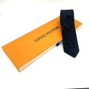 【送料無料】 LOUISVUITTON LV ルイヴィトン オール アバウト モノグラム M79406 ネクタイ ブラック 黒 ビジネス ファッション メンズ 男性 【中古】