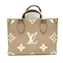 【送料無料】 LOUISVUITTON LV ルイヴィトン モノグラムアンプラント オンザゴーPM M45779 ハンドバッグ トートバッグ グレージュ ゴール...