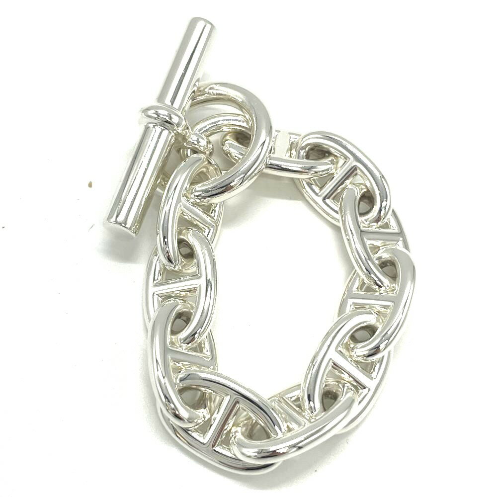 【送料無料】 HERMES エルメス Chaine d'Ancre Bracelet シェーヌダンクル TGM ブレスレット SV925 Ag925 10コマ アクセサリー ジュエリー レディース 女性 【中古】
