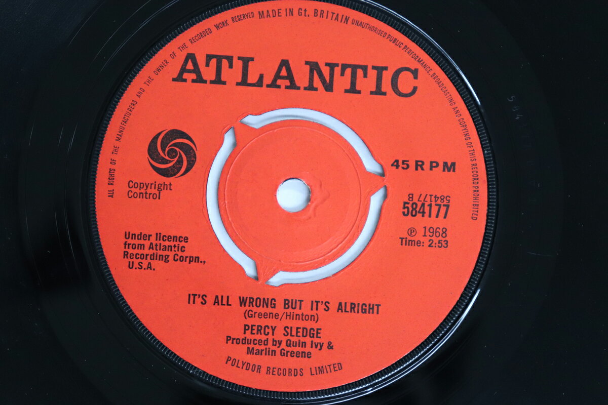 【中古】英7” Percy Sledge Take Time To Know Her 584177 ATLANTIC /00080