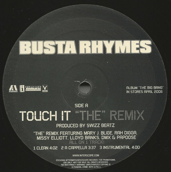 【中古】米12” Busta Rhymes Touch It (The Remix) INTR117411 Interscope Records /00250