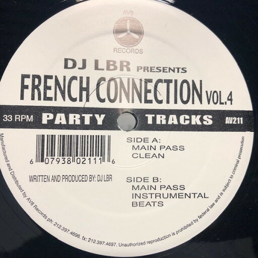 【中古】米12” DJ LBR French Connection Vol. 4 AV211 AV8 Records /00250 【中古】米12” DJ LBR French Connection Vol. 4 AV211 AV8 Records /00250