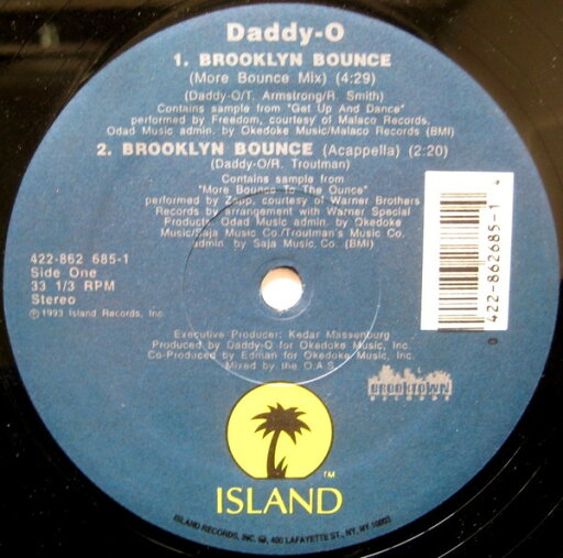【中古】米12” Daddy-O Brooklyn Bounce 4228626851 Island Records /00250 【中古】米12” Daddy-O Brooklyn Bounce 4228626851 Island Records /00250