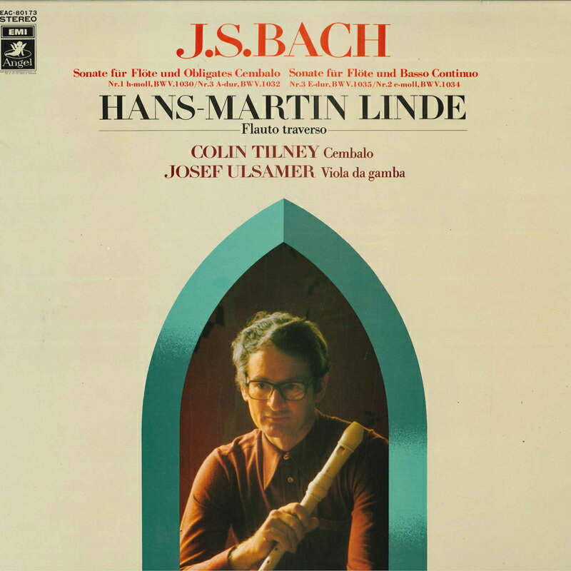【中古】LP ハンス・マルティン・リンデ, コ J. S. バッハ フルート・ソナタ集 フルート・トラヴェ EAC80173 ANGEL /00260