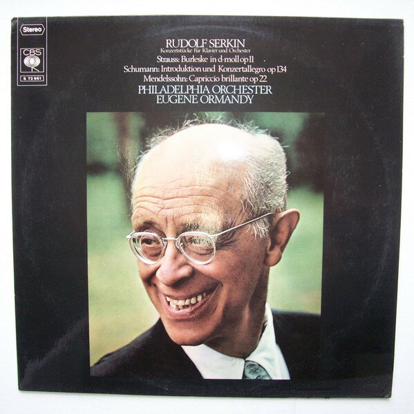 【中古】英LP Rudolf Serkin, Philadelphia Or R. Strauss / Schumann / Mendelssohn S72861 CBS /00260