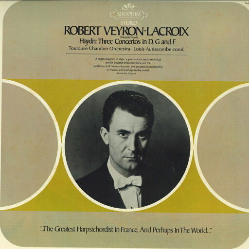 【中古】米LP Robert Veyron Lacroix, Toulous Haydn: Three Harpsichord Concertos In D, G And F S60132 SERAPHIM /00260 【中古】米LP Robert Veyron Lacroix, Toulous Haydn: Three Harpsichord Concertos In D, G And F S60132 SERAPHIM /00260