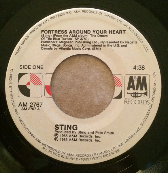 Artist Name: N - 【中古】7” Sting Fortress Around Your Heart AM2767 A&M Records /00080