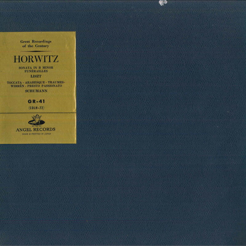 【中古】LP ウラディミール・ホロヴィッツ リスト: ピアノ・ソナタ ロ短調, 詩的で宗教的な調べ GR41 ANGEL /00260