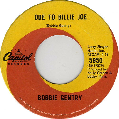 【中古】7” Bobbie Gentry Ode To Billie Joe 5950 CAPITOL /00080