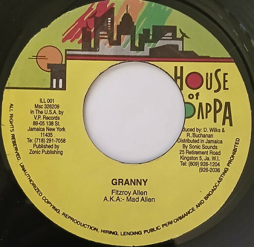【中古】ジャマイカ7” Fitzroy Allen Granny NONE House Of Dappa /00080 【中古】ジャマイカ7” Fitzroy Allen Granny NONE House Of Dappa /00080