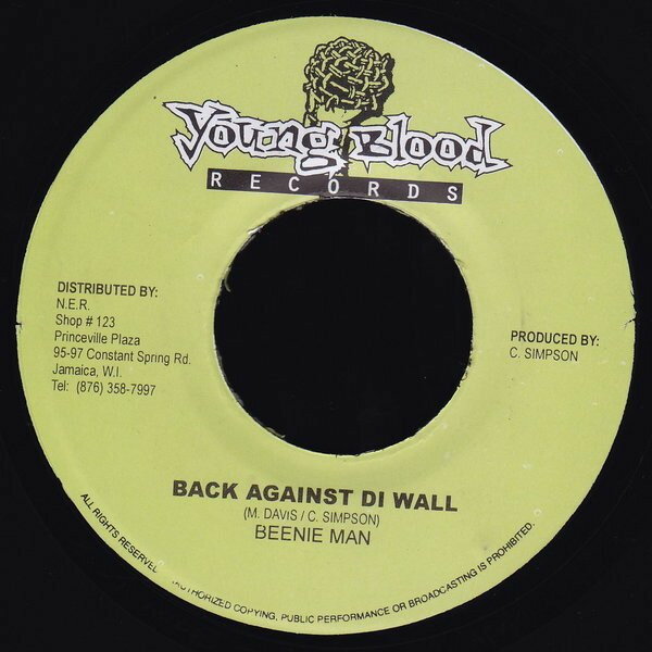 【中古】ジャマイカ7” Beenie Man / Idonia Back Against Di Wall / Prayer none Young Blood Records /00080