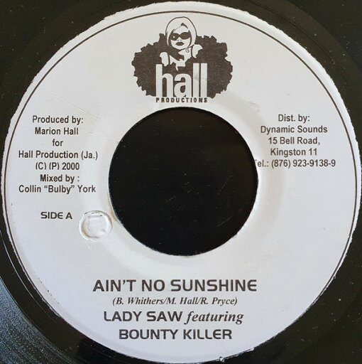 【中古】ジャマイカ7” Lady Saw, Bounty Killer Aint No Sunshine NONE Hall Productions /00080 【中古】ジャマイカ7” Lady Saw, Bounty Killer Aint No Sunshine NONE Hall Productions /00080