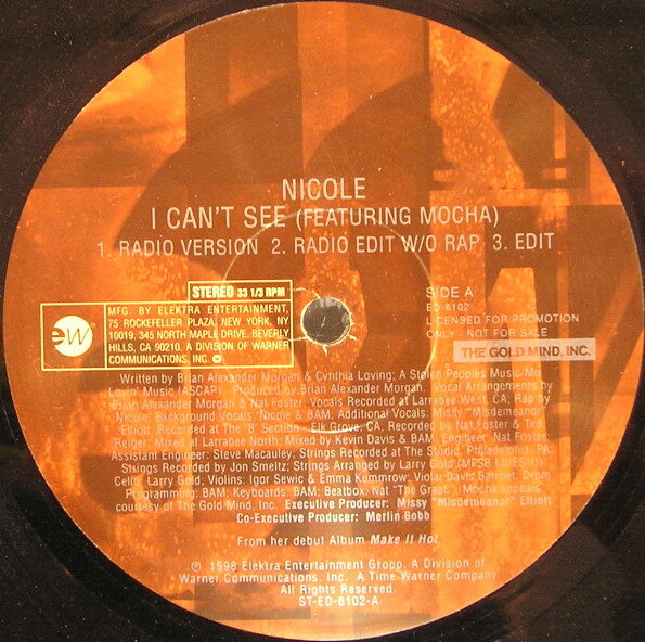 【中古】米12” Nicole Wray, Mocha I Cant See ED6102 EastWest Records Ame /00250