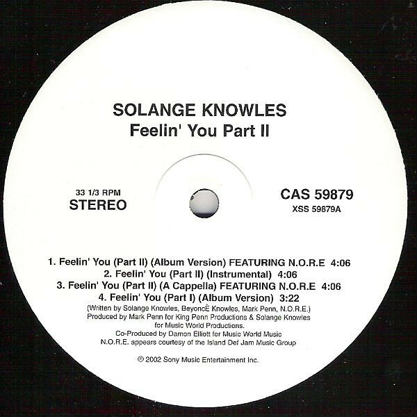 【中古】米12” Solange Knowles Feelin You Part II / Dance With You CAS59879 Sony Music /00250