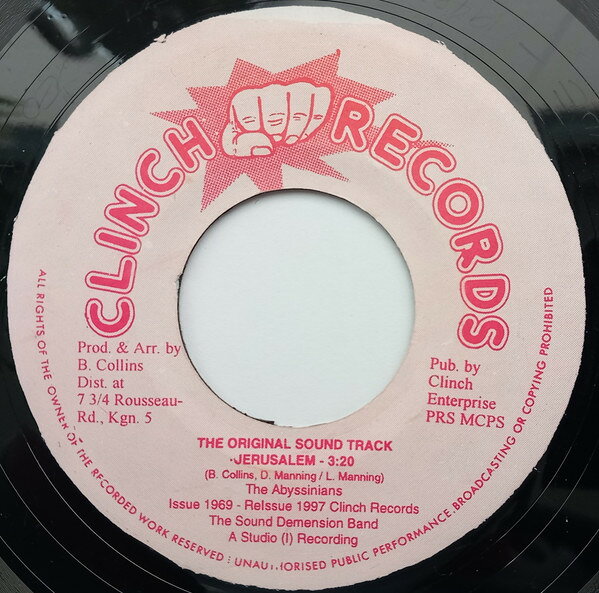 ジャマイカ7” Abyssinians The Original Sound Track - Jerusalem NONE Clinch Records /00080