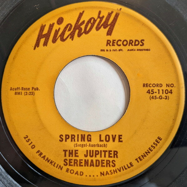 【中古】米7” Jupiter Serenaders Spring Love / Tennessee Waltz 451104 HICKORY /00080