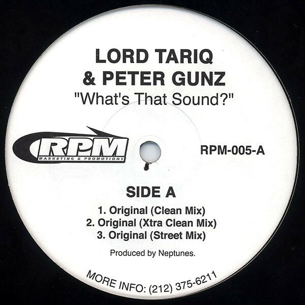 【中古】米12” Lord Tariq &amp; Peter Gunz Whats That Sound? RPM005 RPM Marketing &amp; Prom /00250