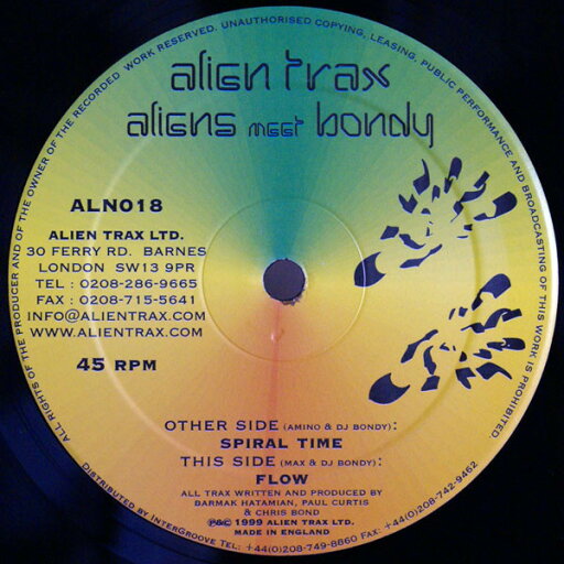 【中古】英12” Undercover Aliens Meet DJ Bond Spiral Time / Flow ALN018 Alien Trax /00250 【中古】英12” Undercover Aliens Meet DJ Bond Spiral Time / Flow ALN018 Alien Trax /00250