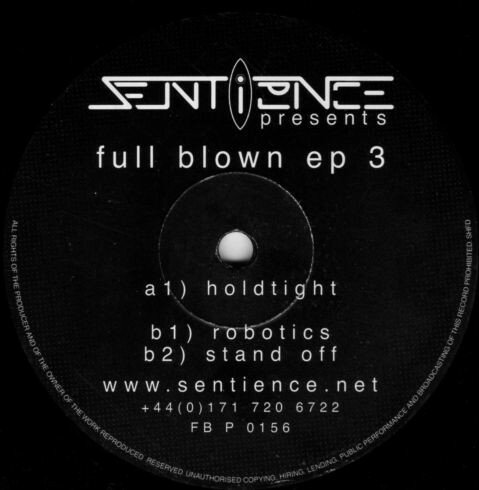 【中古】英12” Nick Sentience Full Blown EP 3 FBP0156 Fullblown Recordings /00250