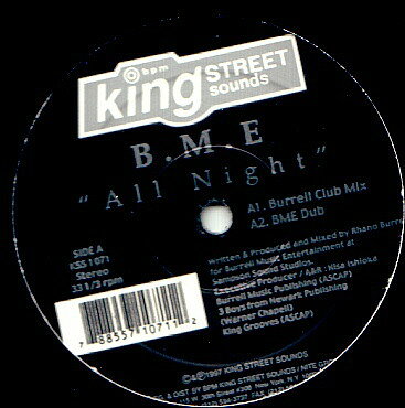 Artist Name: J - 【中古】米12” B.M.E. All Night KSS1071 King Street Sounds /00250
