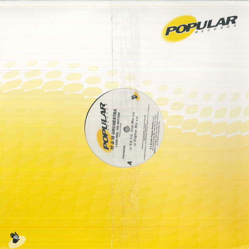 ・アーティスト M & M Orchestra ・タイトル I Can Feel The Rhythm ・レーベル・型番 Popular Records POP26038 ・フォーマット 12" ・コンディション(盤) 良い (VG+) ・コンディション(ジャケット) プレインカバー（元ジャケット／カバー無し） ・コンディション(帯) オビなし ・特記事項 サンプル画像です。実際の商品の画像ではありません 商品写真はバーコード/カタログ番号に対応したサンプル画像ですので、お送りする商品の画像ではありません。帯やライナーなどの付属品は、特記事項に記載されている場合のみ含まれます。プロモやカラーレコードなどの仕様についても、該当する場合のみ特記事項に記載しています。 【ご購入前に必ずご確認ください】 ・本店サイト(www.recordcity.jp)とは価格、送料が違います ・本店サイト、その他支店のオーダーとは同梱発送できません ・注文確定後に別の注文を頂いた場合、注文同士の同梱は致しかねます。 ・別倉庫から発送しているため、店頭受け渡しは対応しておりません ・一部商品は他の通販サイトでも販売しているため、ご注文のタイミングによっては商品のご用意ができない場合がございます。 ・土日祝日はお休みです 金曜・祝前日9時以降のご連絡またはご入金は、返答または発送が週明け・祝日明けに順次対応となります。 ・ご購入後のキャンセル不可 ご購入後のキャンセルはいかなる理由においてもお受けできません。ご了承の上、ご購入くださいませ。 ・日本郵便(ゆうパック/ゆうメール)によるお届けになります。 ・中古品であることをご理解ください 当ストアでは中古商品を主に販売しております。中古品であることをご理解の上ご購入ください。また、一部商品はRecordCityオンラインストアで試聴可能です。 ・返品について お客様のご都合による返品は一切承っておりません。 表記の内容と実際の商品に相違がある場合、また針飛び等で返品・返金をご希望される場合は、商品の到着後1週間以内にご連絡ください。商品の返送をこちらで確認後、キャンセル・返金を行います。 コンディションVG以下の商品は返品できません。プレイに影響のない表面のこすれ傷、プレス起因のノイズ盤は返品の対象外です。 【コンディション表記】 ・ほぼ新品(M-)(Like New) 完全な新品。未使用。当店ではほぼ使用しません ・非常に良い(EX)(Excellent) 中古盤として美品な状態。わずかな経年を感じるものの傷みを感じさせない、当店基準で最高の状態 ・良い(VG+)(Very Good Plus) 丁寧に扱われた中古品で、軽い使用感がみられる。 ・可(VG)(Acceptable) 使い込まれた中古品で、「良い」よりもさらに使用感がみられる。 ・悪い(VG-)(Bad) 状態が悪いアイテム。使用の保障はなく、再生不可、針飛び、目立つノイズがあるかもしれない。状態によるクレーム不可。返品不可。 ・非常に悪い(G)(Very Bad) 「悪い」よりさらに状態が悪いアイテム。使用の保障はなく、再生不可、針飛び、目立つノイズがあるかもしれない。状態によるクレーム不可。返品不可。 ・ジャンク(Fair)(Junk/Fair) 割れている、反っている、水ダメージがある、カビ、ジャケットが分離している、ひどい書き込み、ひどい擦れなど最低の状態。使用の保障はなく、再生不可、針飛び、目立つノイズがあるかもしれない。状態によるクレーム不可。返品不可。 ・ジャンク(Poor)(Junk/Poor) 割れている、反っている、水ダメージがある、カビ、ジャケットが分離している、ひどい書き込み、ひどい擦れなど最低の状態。使用の保障はなく、再生不可、針飛び、目立つノイズがあるかもしれない。状態によるクレーム不可。返品不可。