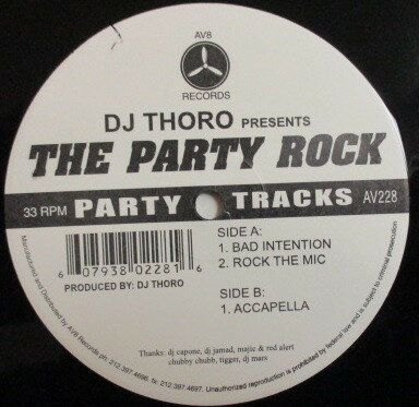 【中古】米12” DJ Thoro The Party Rock AV228 AV8 Records /00250